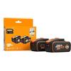 WORX WA3644.2 Batteria originale PowerShare Pro 20V, 2 pezzi, 4,0 Ah