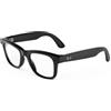 Ray-Ban Meta Gen 3 Wayfarer - Occhiali Smart AI - Nero Opaco - L | Oltre 8 h di batteria, array a 6 microfoni, montatura sottile - lenti trasparenti con filtro luce blu, antiriflesso