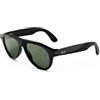 Ray-Ban Meta Gen 3 Aviator - Occhiali Smart AI - Nero Lucido | Oltre 8 h di batteria, array a 6 microfoni, montatura sottile - lenti Transitions® da trasparenti a Verde Grafite