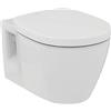 Ideal Standard Connect Set vaso WC sospeso, WC sospeso con scarico completo CL1 4,5-6 l/min, uscita orizzontale, scarico potente, sedile incluso - Bianco (360 x 540 x 340 mm)