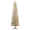Black Box Trees Charlton - Albero di Natale artificiale sottile con illuminazione a LED bianca calda, altezza 215 x diametro 56 cm, colore: Verde satinato
