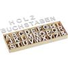 Relaxdays Lettere in Legno, Set da 324 Letterine Maiuscole da A-Z ed & Commerciale, Bricolage e Lavoretti, 3 cm, Bianco