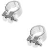 2Pcs Drum Stand Mount Clamp Metal Drum Memory Lock with Cowbell Holder