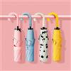 Pink Folding Umbrella with Uv Protection Metal Frame Travel Sun Umbrella