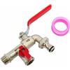 AWTOOLS Rubinetto Giardino Ottone Nichelato 1/2" 2x3/4"
