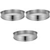 3Pcs Silver Stainless Steel Soil Sifting Pan Garden Compost Tool Durable