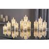 Votivo Set 12 Candele LED Trasparente Effetto Goccia Cera Lumini Glitter Tealight Lumi