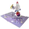 ASVP Shop Biglietto Pop Up 3D Space Rocket Fatto a Mano Buon Compleanno