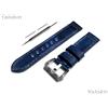 NICKSTON Blu Spazzolato Cinturino IN Pelle per Garmin Approach S50,S44,S40 & D2 Air -B20