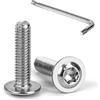 Tunejoy 20 Pezzi Viti a Testa Bombata Torx con Flangia M4 x 16 mm Vite a Testa Esagonale