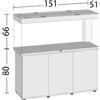Juwel Acquario Juwel Rio 450 LED 151 x 51 x 66 h cm senza supporto 450 litri