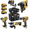DEWALT* KIT COMBO 18V DCG405+DCH273+DCD796+DCF887+3*5.0AH TSTAK - DW DCK422P3T