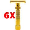 Rex Supply Co 6 X Rex Supply Co rasoio di sicurezza regolabile Ambassador Gold-101G