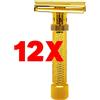 Rex Supply Co 12 X Rex Supply Co rasoio di sicurezza regolabile slant Konsul Deluxe Gold-109G