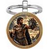 ARYASTYLE Portachiavi, gioiello borsa cabochon Perseo & la Medusa, mitologia.