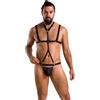 Casmir Andrew — harness and thong set, black, L/XL