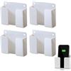 Gnalia 4 Pezzi Porta Phone Bagno Da Muro, Bianco, Standard, Supporto Cellulare Per Docc