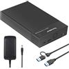 Case Esterno Disco Rigido 3,5 Hard Disk Enclosure USB 3.0 per 2,5/3,5 Pollici