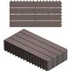 11 x Mattonelle Pavimento WPC ad Incastro 30x60cm Marrone Piastrelle per