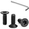 Tunejoy Viti a Testa Svasata M4 x 12 mm Vite Torx Nero Bullone a Macchina in Acc