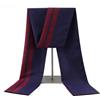 Sciarpa uomo invernale in pile per a quadri motivo jacquard nero 180x32 cm