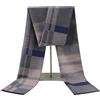 Sciarpa uomo invernale in pile for a quadri motivo jacquard nero 180x32 cm