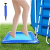 Yeamlte Pediluvio Gonfiabile Piscina 60 x 45 cm Blu, Vaschetta Lavapiedi PVC con Pompa,