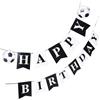 Reusable Soccer Birthday Banner Multi Color Soccer Ball Party Decoration Set