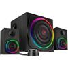 SPEEDLINK GRAVITY CARBON RGB 2.1 SUBWOOFER SYSTEM, BLACK MOD. SL-830100-BK EAN 4