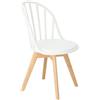 Intesi SEDIA SCANDINAVIANA Sirena BIANCA in legno e plastica