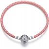 Lederarmband im Pandora-Stil modulares S925 21cm