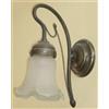 Cruccolini LANTERNA PLAFONIERA LAMPADA APPLIQUE DA PARETE OLIVA CM15X21XH27 OTTONE BRONZATO