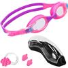 ACTIV SPACE Kinder-Schwimmbrille für das Schwimmbad ANTI-FOG - pink+violet OK04