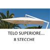 Papillon TOP TELO RICAMBIO OMBRELLONE DECENTRATO ALLUMINIO 3x3 CON AIRVENT ECRU 235 GR/MQ