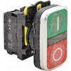 TRACON ELECTRIC Pulsante IO a doppia illuminazione, verde+rosso IP65, LED