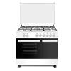 staylux Cucina 90 CM 5 FUOCHI 90 X 60 Forno elettrico 60 cm porta bombola GHISA BIANCO
