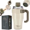 ACTIV SPACE Tazza termica con manico in cannuccia per caffè o tè, a prova di perdite, 800 ml