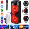 Cassa Acustica Amplificata Karaoke Bluetooth con Microfono USB SD Altoparlante