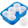 Portable Watercolor Pigment Case Plastic 6 Grids Paint Box for Artists