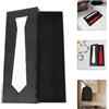 Travel Tie Case Black Paperboard Tie Box Necktie Storage Organizer
