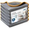 Ekedalen Panni Magic Microfibra Carbonio 400GSM, 6X Asciugamani Senza Aloni Catturapolver