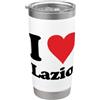 Italia Cities Towns Tourism Merch Tees A Souvenir italiano I Heart Lazio Italy Love Bicchiere termico in acciaio inox doppia parete