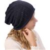 per cappello donna morbido strass righe verticali misto cotone look affusolato