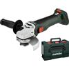 METABO W 18 LT BL 11-125 SMERIGLIATRICE ANGOLARE A BATT. MOD. 613052840