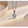 4.00 KT Bianco Trattato Diamante Ciondolo Colore F Certificato! Anniversary Gift