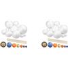 No 2X Kit Progetto Solare, PlanetModel Crafts 14 Palline Sfere di Polistirene2386