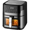 ITIMPORT Friggitrice SENZA GRASSI 5,5L 1500W FRIGGITRICE AD ARIA GRANDE Forno XL WINDOW 6