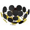 Trio Lighting Trio Discalgo Plafoniera, Sfera, Diametro 54 cm E14, Nero Opaco