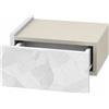BricoShop24 Comodino Sospeso Bianco Beige con Luci Camera da Letto Reversibile