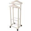 Indossatore per Camera Da Letto Trendy, Legno - Doppia Gruccia - Finitura Bianco